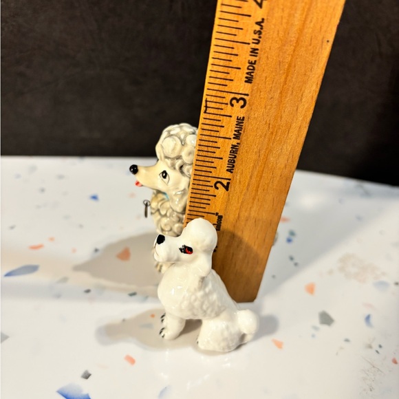 2 Vintage Goebel? Poodles Mid Century Ceramic Spaghetti Miniatures Decor Rare! - Picture 6 of 6